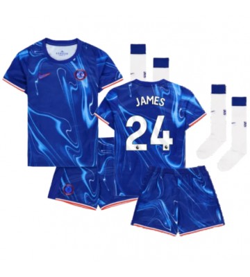 Chelsea Reece James #24 Hemmakläder Barn 2024-25 Kortärmad (+ Korta byxor)